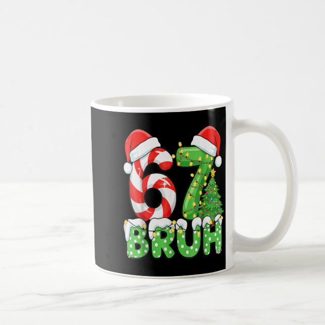 Six Seven 67 Funny Santa Bruh Christmas Meme  Kaffeetasse (Rechts)