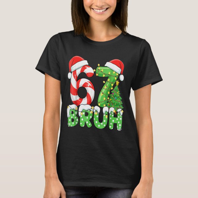 Six Seven 67 Funny Santa Bruh Christmas Meme  T-Shirt (Vorderseite)