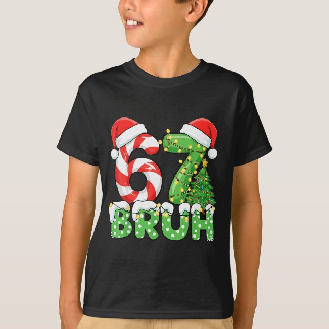 Six Seven 67 Funny Santa Bruh Christmas Meme  T-Shirt (Vorderseite)