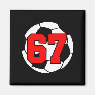 Six Seven 67 Fußball 6 7 Lustiges Meme 6-7 Gen Alp Magnet