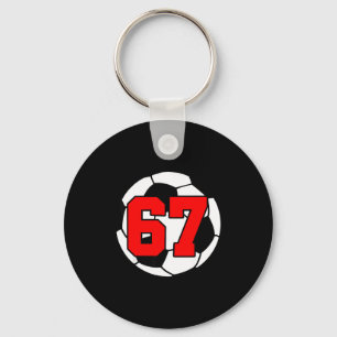 Six Seven 67 Fußball 6 7 Lustiges Meme 6-7 Gen Alp Schlüsselanhänger
