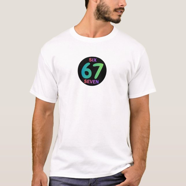 Six Seven 67 Logo Viral Meme t shirt (Vorderseite)