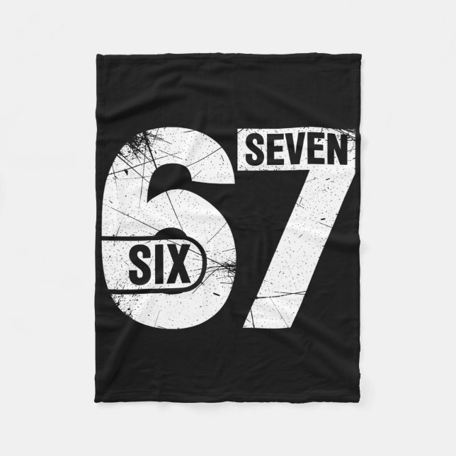 Six Seven 67 Lustiger Meme  Fleecedecke (Vorderseite)