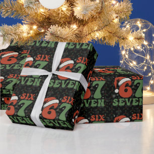 Six Seven 67 Lustiger Weihnachtsmannhut Weihnachte Geschenkpapier