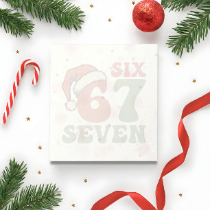 Six Seven 67 Lustiger Weihnachtsmannhut Weihnachte Notizblock