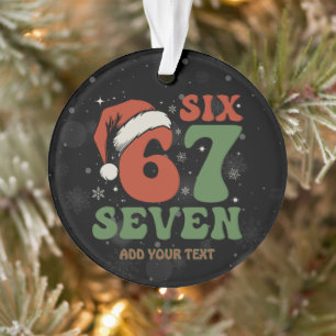 Six Seven 67 Lustiger Weihnachtsmannhut Weihnachte Ornament