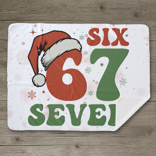 Six Seven 67 Lustiger Weihnachtsmannhut Weihnachte Sherpadecke