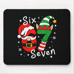 Six Seven 67 Meme 6 7 Elf Santa Weihnachts-Pyjamas Mousepad