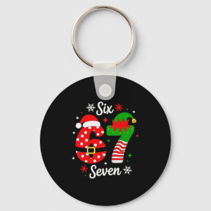 Six Seven 67 Meme 6 7 Weihnachtsmann Weihnachts-Py Schlüsselanhänger