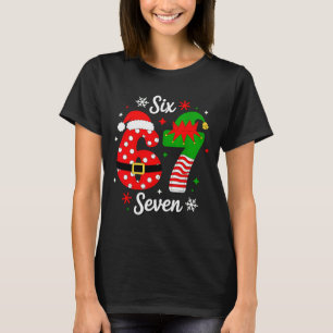 Six Seven 67 Meme 6 7 Weihnachtsmann Weihnachts-Py T-Shirt