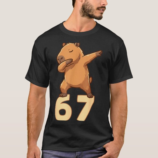 Six Seven 67 Meme Capybara Funny 67 Capybara For K T-Shirt (Vorderseite)