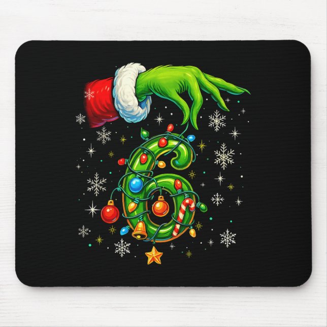 Six Seven 67 Meme Funny Christmas Couple Matching  Mousepad (Vorne)