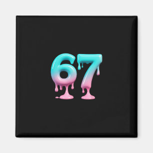 Six Seven 67 Meme für Gen Alpha Kinder und Erwachs Magnet