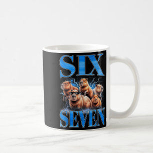 Six Seven 67 Meme Lustiges Capybara-Bootleg-Grafik Kaffeetasse
