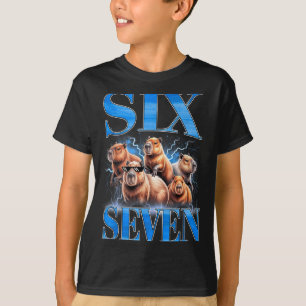 Six Seven 67 Meme Lustiges Capybara-Bootleg Grafik T-Shirt