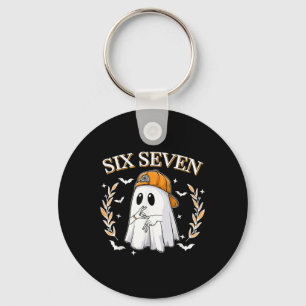 Six Seven 67 Meme Lustiges Gespenst Halloween 6 7 Schlüsselanhänger