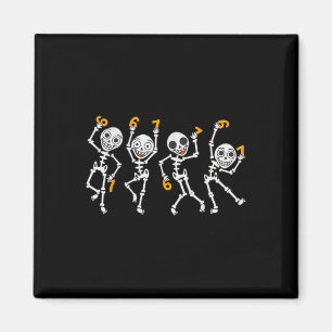 Six Seven 67 Meme Lustiges Halloween Tanzendes Ske Magnet
