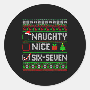 Six Seven 67 Meme Schöne Unanständige Weihnachts-P Runder Aufkleber