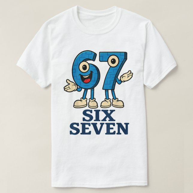 Six Seven 67 Meme Shirt für Gamers & Kids (Design vorne)
