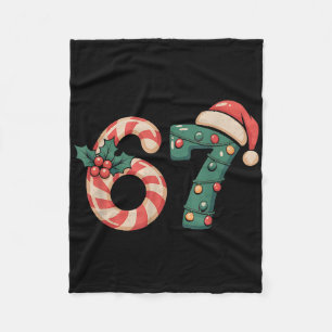Six Seven 67 Meme Weihnachten Fleecedecke