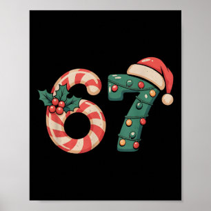 Six Seven 67 Meme Weihnachten Poster