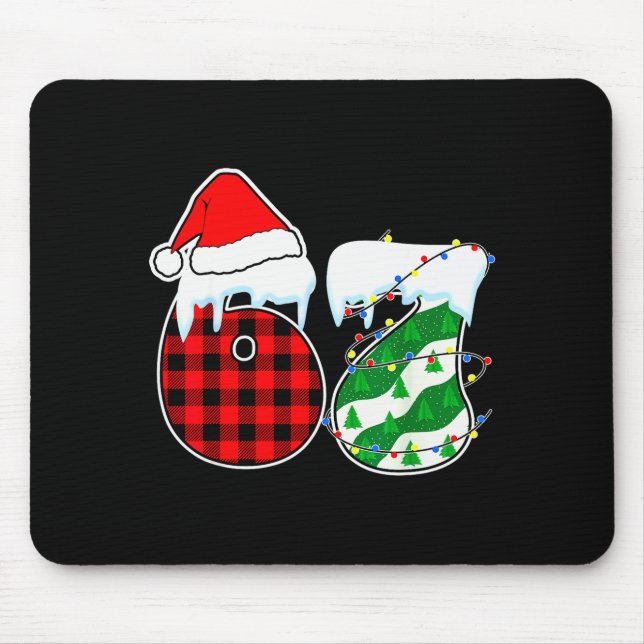 Six Seven 67 Meme Weihnachtslichter Santa Hut Häss Mousepad (Vorne)