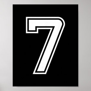 Six Seven 67 passende Nummer 7 Halloween Geburtsta Poster