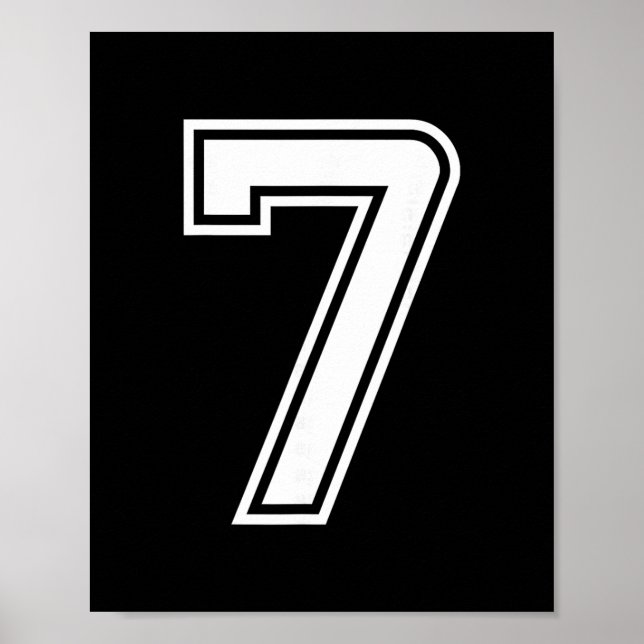 Six Seven 67 passende Nummer 7 Halloween Geburtsta Poster (Vorne)
