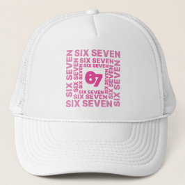 Six Seven 67 Pink Grafik  Truckerkappe