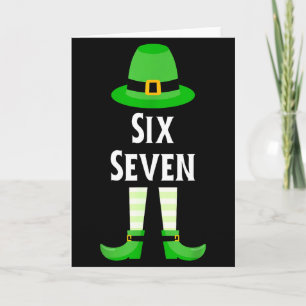 Six Seven 67 St Patricks Day Kinder lustiger Lepre Karte