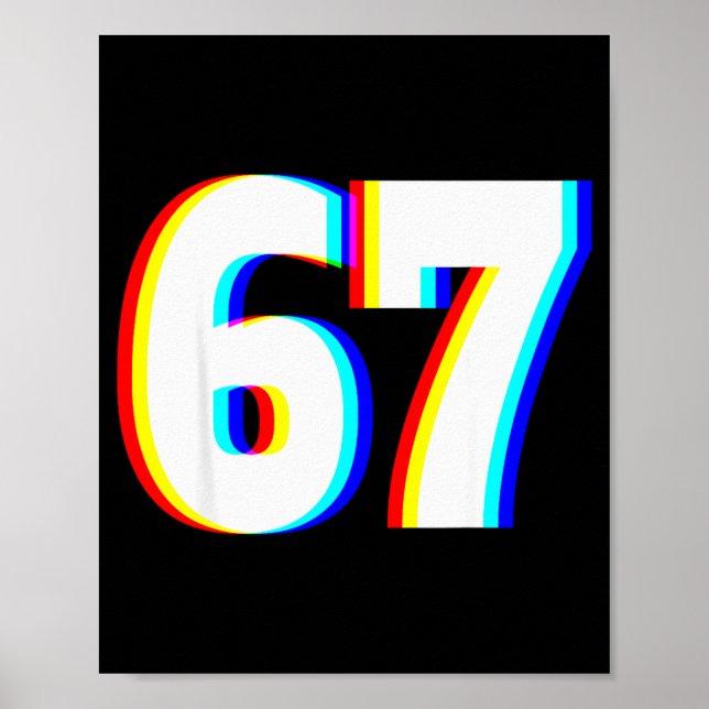 Six Seven 6 7 Edm Optische Täuschung  Poster (Vorne)