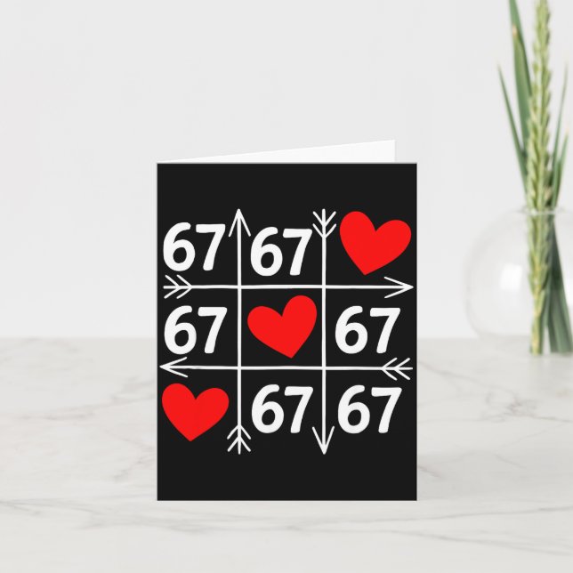 Six Seven 6 7 Funny 67 Valentines Day Heart Men Wo Karte (Vorderseite)