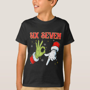 Six Seven 6 7 Gen Z Alpha Meme Slang Frohe Weihnac T-Shirt