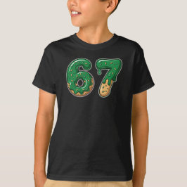 Six Seven 6 7 Lustiges Meme Donut St. Patrick's Da T-Shirt
