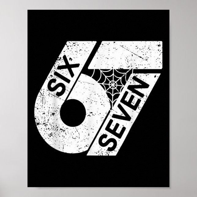 Six Seven 6 7 Meme 6 7 Halloween Costume  Poster (Vorne)