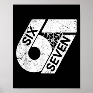 Six Seven 6 7 Meme 6 7 Halloween Kostüm  Poster
