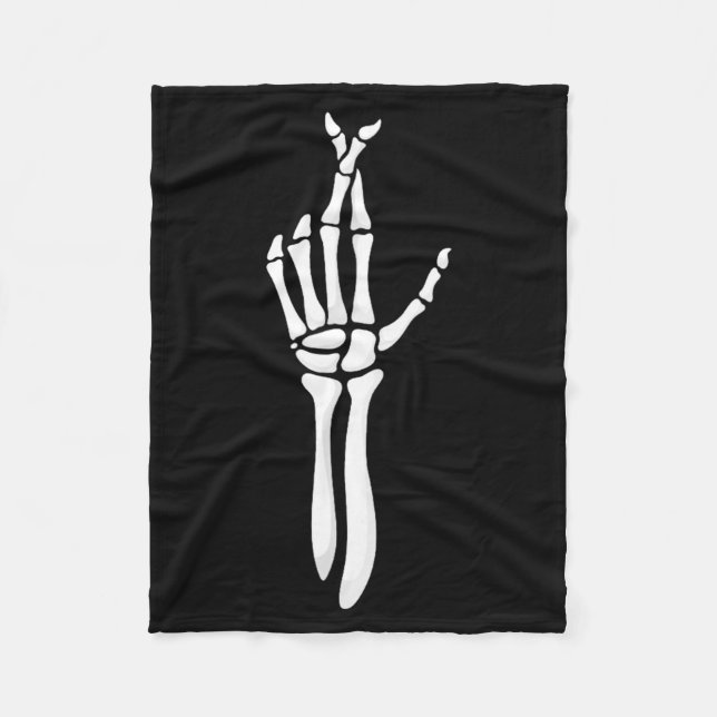 Six Seven 6 7 Meme Funny Skeleton Hands Sign Let's Fleecedecke (Vorderseite)