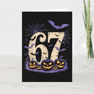 Six Seven 6 7 Meme Grusel Halloween Karte