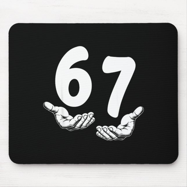 Six Seven 6 7 Meme Hands Funny Kids Teen Boys  Mousepad (Vorne)