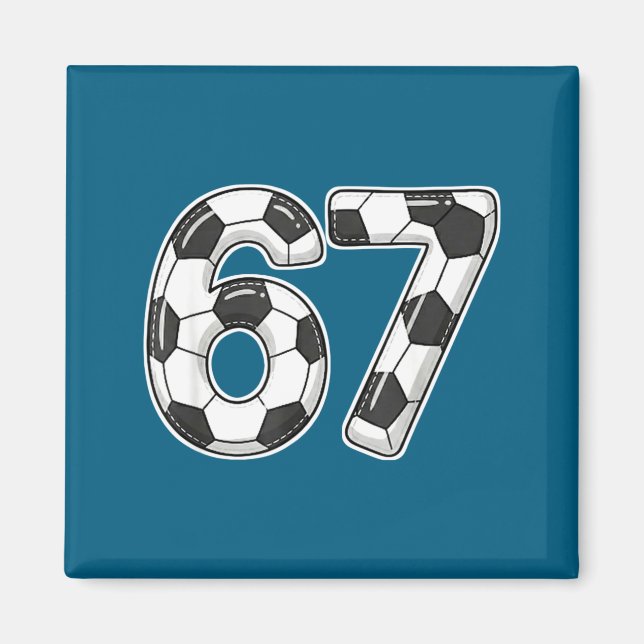 Six Seven 6 7 Meme Humor Funny Football Fan Men Wo Magnet (Vorne)