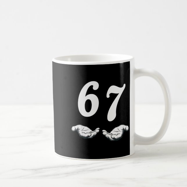 Six Seven 6 7 Meme  Kaffeetasse (Rechts)