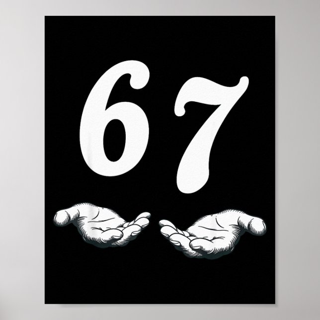 Six Seven 6 7 Meme  Poster (Vorne)