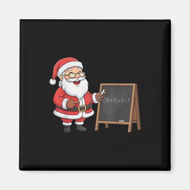 Six Seven 6 7 Meme Santa Christmas Xmas Teacher Nu Magnet (Vorne)