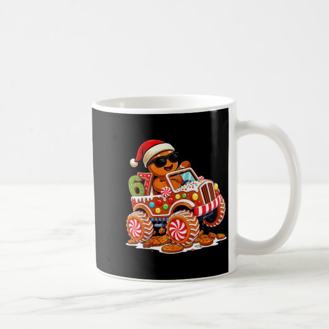 Six Seven 6 7 Monster Truck Gingerbread Man Christ Kaffeetasse (Rechts)
