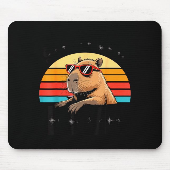 Six Seven Bruh 67 Meme Capybara  Mousepad (Vorne)