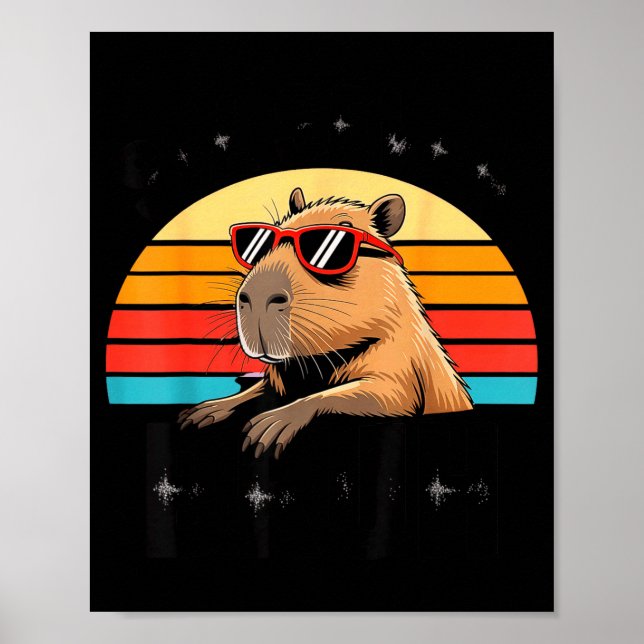 Six Seven Bruh 67 Meme Capybara  Poster (Vorne)