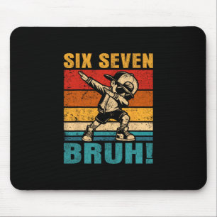 Six Seven Bruh Dabbing Boy Lustig 67 Meme Gen Alph Mousepad
