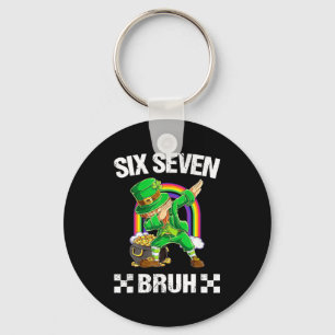 Six Seven Bruh Dabbing Leprechaun St Patricks Day Schlüsselanhänger
