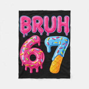 Six Seven Bruh Eiscreme-Tropf 6 7 Gen Alpha-Slang Fleecedecke