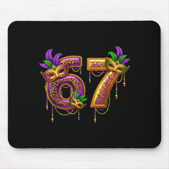 Six Seven Carnaval Festival 67 Meme Funny Mardi Gr Mousepad (Vorne)
